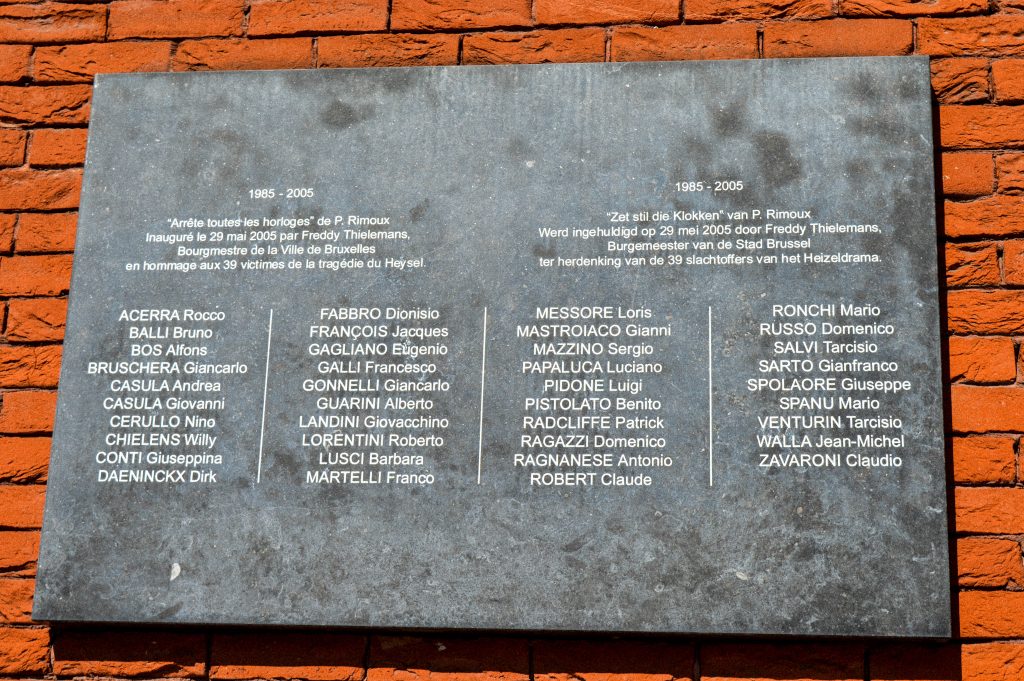 Placa Heysel 39 fallecidos 1985
