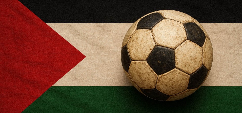 Bandera-palestina-pelota-vintage-grano