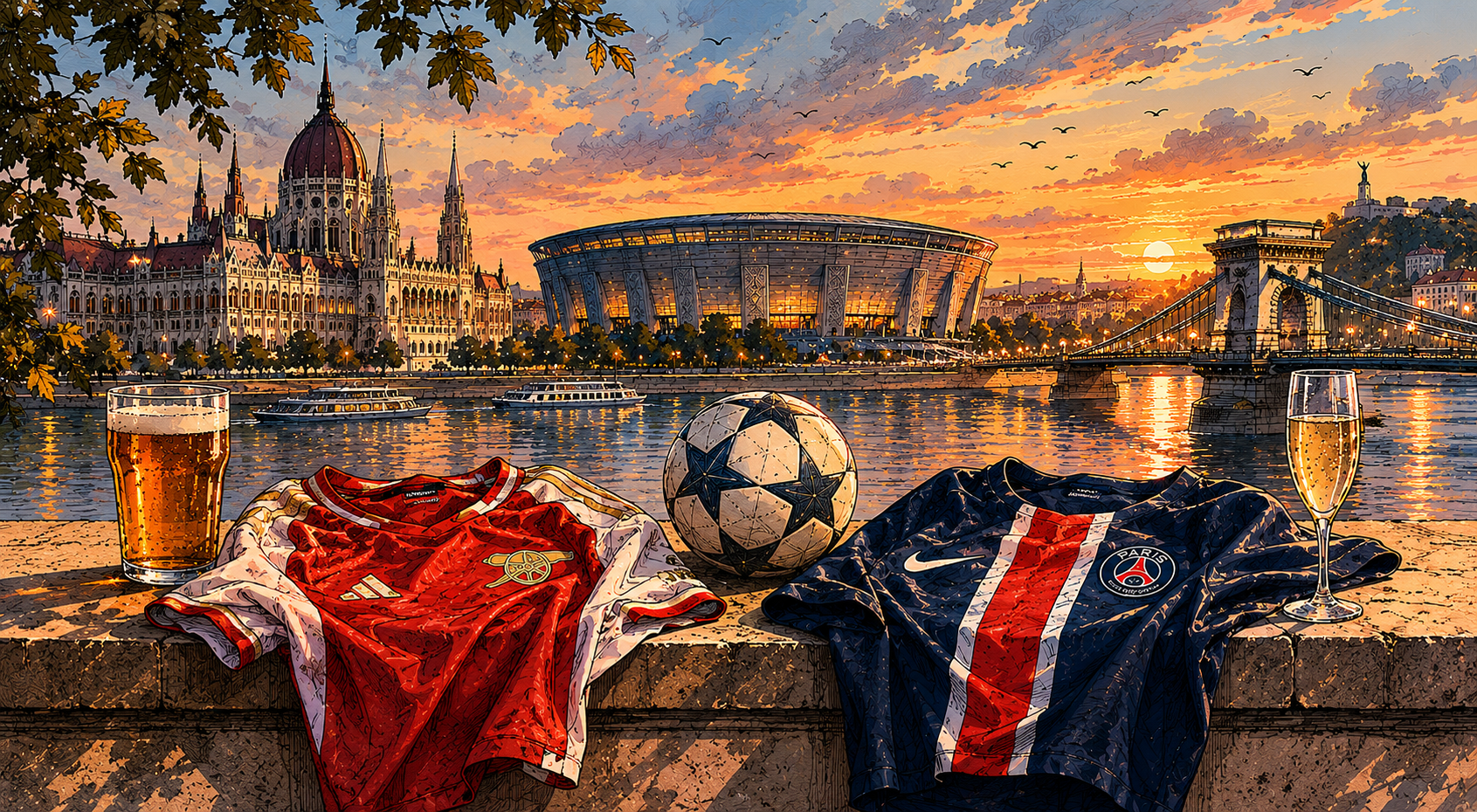 Budapest-champions-Arsenal-PSG